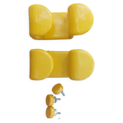 Lot de 2 patères Gedy jaunes – Makio Hasuike – Italie – années 70