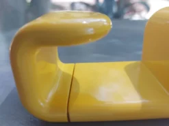 Lot de 2 patères Gedy jaunes – Makio Hasuike – Italie – années 70