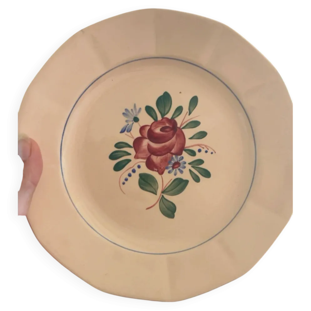 Lot de 6 petites assiettes à dessert Digoin Sarreguemines 9177