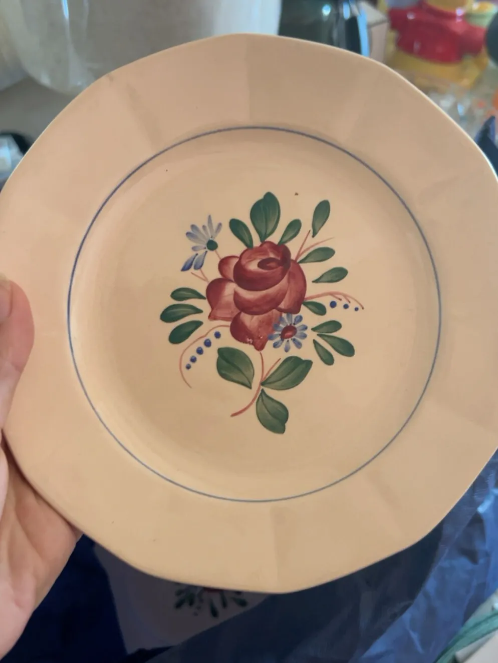 Lot de 6 petites assiettes à dessert Digoin Sarreguemines 9177