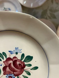 Lot de 6 petites assiettes à dessert Digoin Sarreguemines 9177