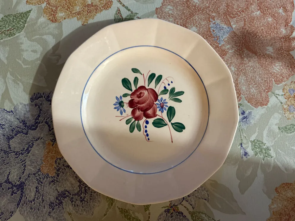 Lot de 6 petites assiettes à dessert Digoin Sarreguemines 9177