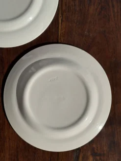 Lot de 3 petites assiettes à dessert frise de fleurs bleues pas de marque