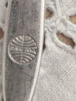 Lot de 9 petites cuillères anciennes en argent Compagnie aérienne PANAM