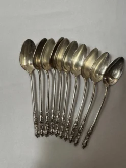 Lot de 10 petites cuillères Boulenger en métal argenté