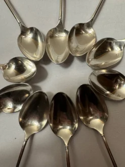 Lot de 10 petites cuillères Boulenger en métal argenté