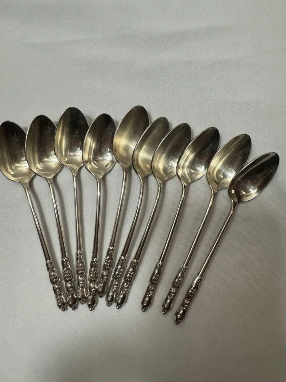 Lot de 10 petites cuillères Boulenger en métal argenté