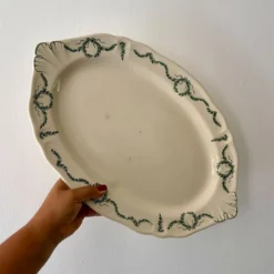 Lot de 2 plats ancien en terre de fer - Villey de Longchamp