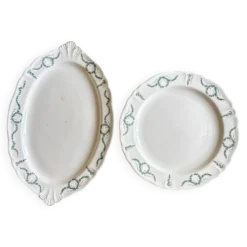 Lot de 2 plats ancien en terre de fer - Villey de Longchamp