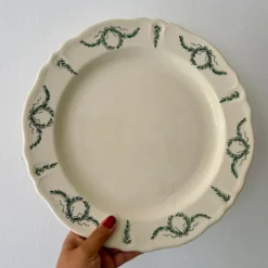 Lot de 2 plats ancien en terre de fer - Villey de Longchamp