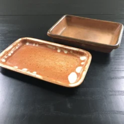 Lot de 2 plats à beurre anciens