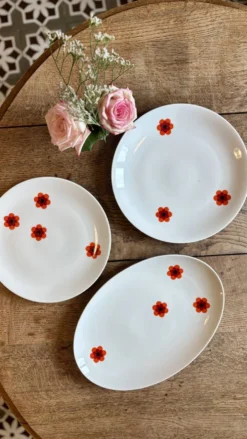 Lot de 3 plats de service vintages Scherzer Bavaria