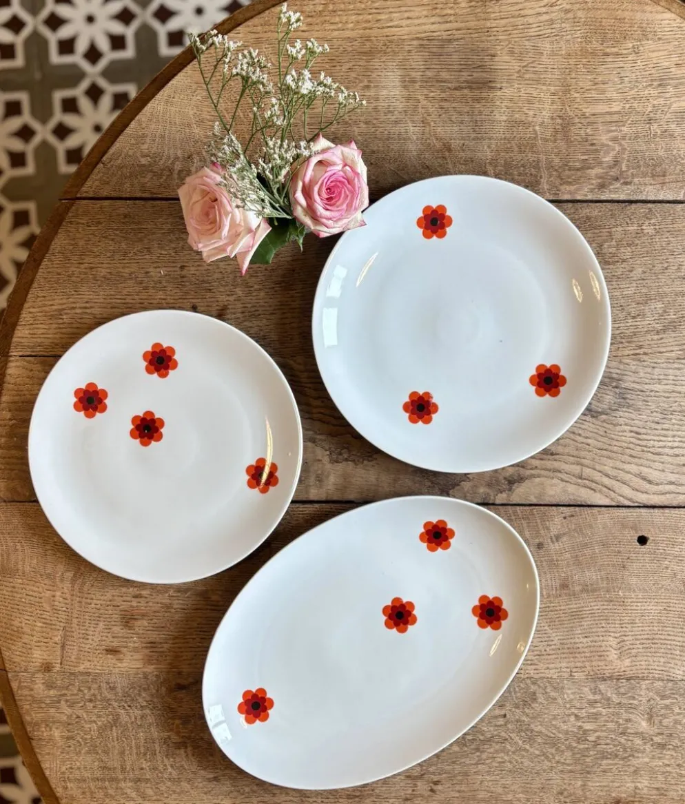 Lot de 3 plats de service vintages Scherzer Bavaria