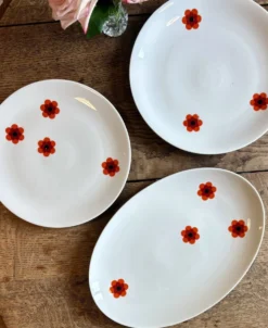 Lot de 3 plats de service vintages Scherzer Bavaria