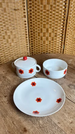 Lot de 3 plats de service vintages Scherzer Bavaria