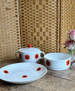 Lot de 3 plats de service vintages Scherzer Bavaria