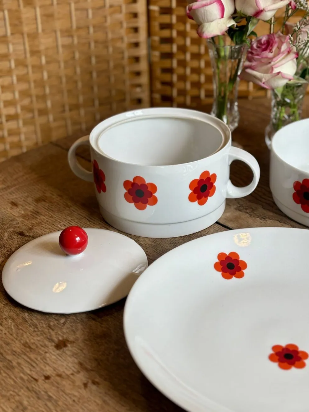 Lot de 3 plats de service vintages Scherzer Bavaria