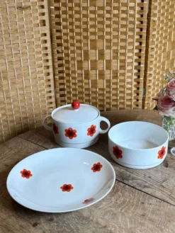 Lot de 3 plats de service vintages Scherzer Bavaria