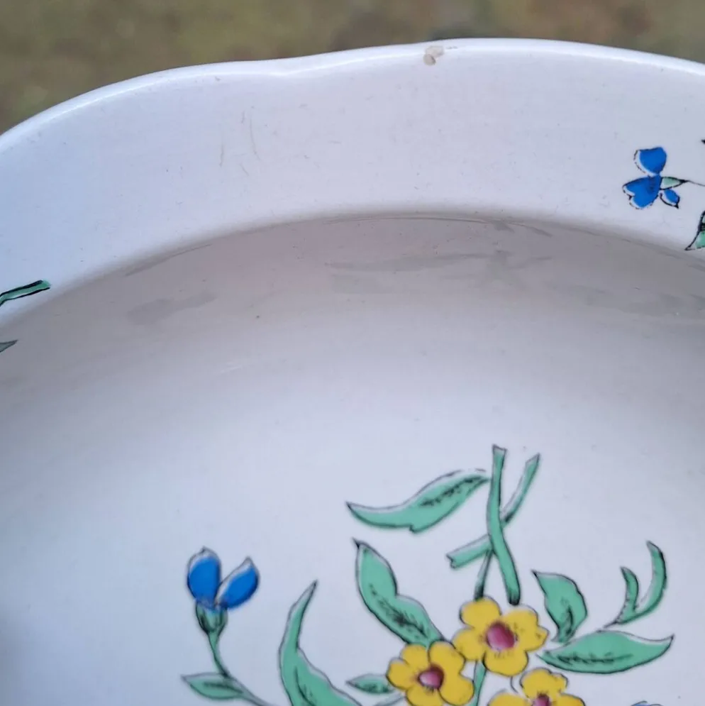 Lot de 3 plats en faïence Sarreguemines modèle Riquewirh