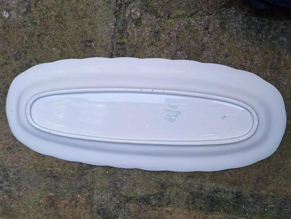 Lot de 3 plats en faïence Sarreguemines modèle Riquewirh