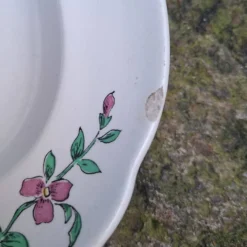 Lot de 3 plats en faïence Sarreguemines modèle Riquewirh