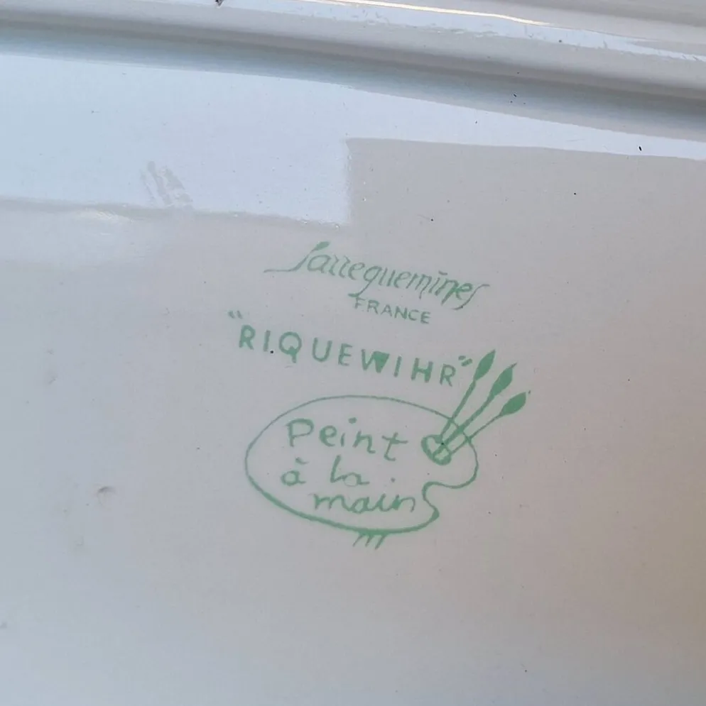 Lot de 3 plats en faïence Sarreguemines modèle Riquewirh