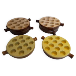 Lot de 6 plats à escargots français Vintage