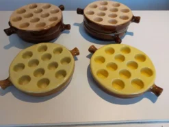 Lot de 6 plats à escargots français Vintage