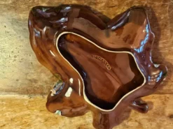 Lot de 2 plats feuilles en céramique de Vallauris