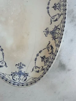 Lot de 2 plats ovales Lunéville KG — Collection Moustiers, Terre de Fe