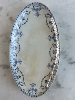 Lot de 2 plats ovales Lunéville KG — Collection Moustiers, Terre de Fe
