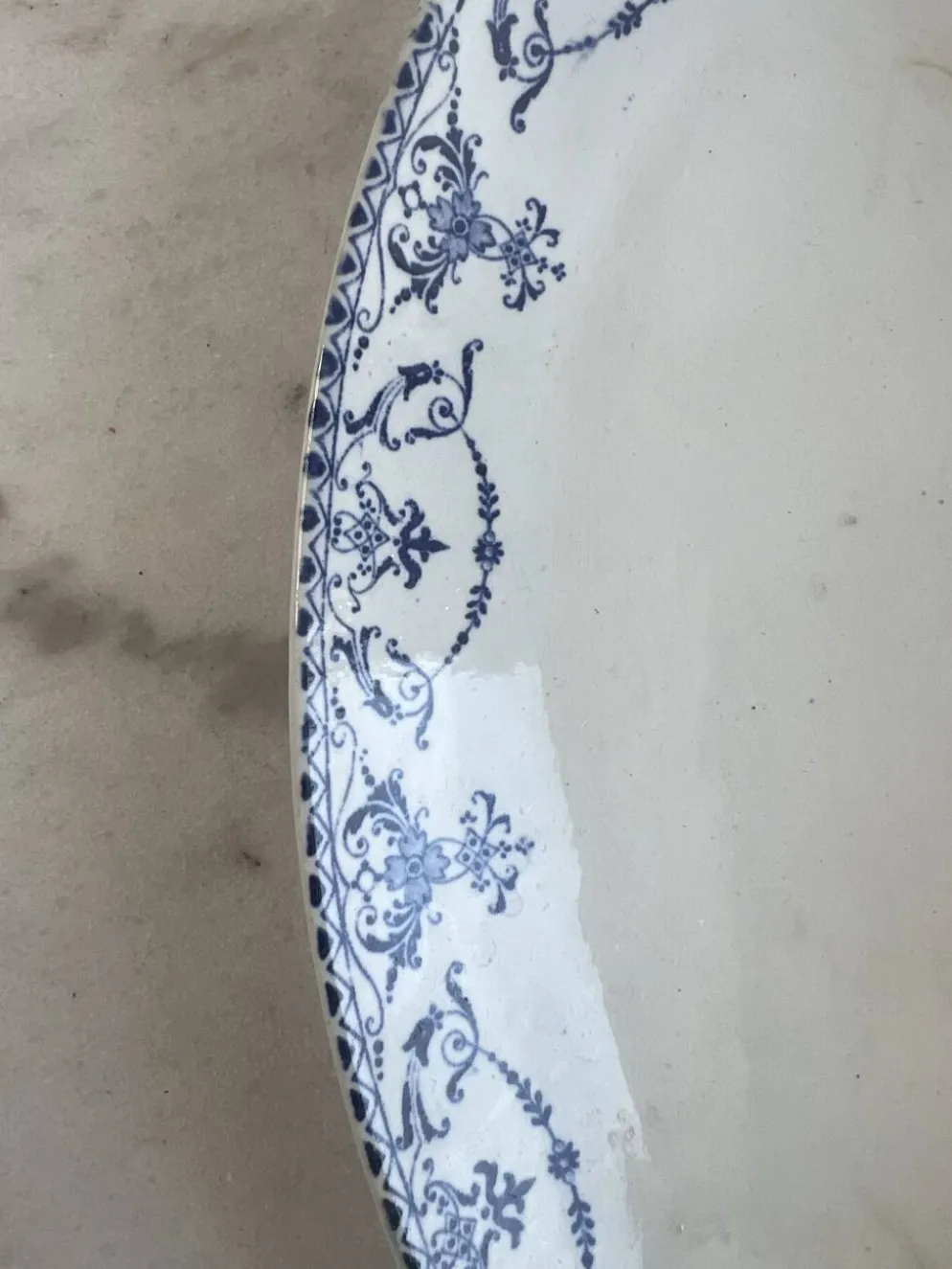 Lot de 2 plats ovales Lunéville KG — Collection Moustiers, Terre de Fe