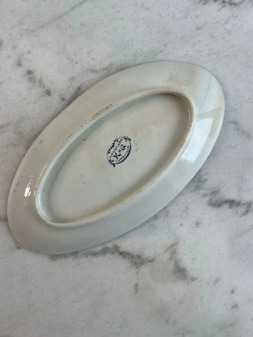 Lot de 2 plats ovales Lunéville KG — Collection Moustiers, Terre de Fe
