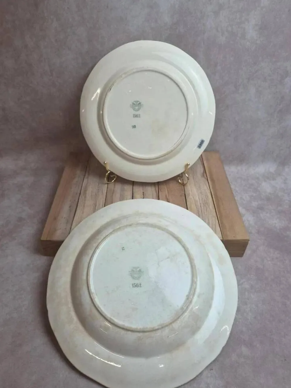 Lot de 2 plats Villeroy & Boch Mettlach 1562 – décor floral vintage