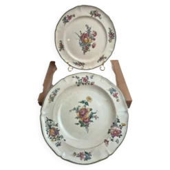 Lot de 2 plats Villeroy & Boch Mettlach 1562 – décor floral vintage