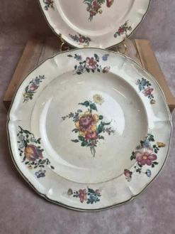 Lot de 2 plats Villeroy & Boch Mettlach 1562 – décor floral vintage