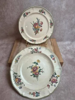 Lot de 2 plats Villeroy & Boch Mettlach 1562 – décor floral vintage