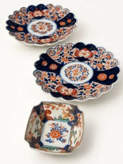 Lot de porcelaines anciennes Minton et décor Imari – XIXe siècle