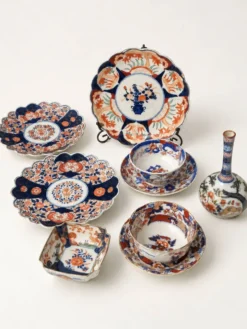 Lot de porcelaines anciennes Minton et décor Imari – XIXe siècle