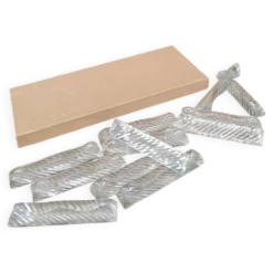Lot de 12 porte-couteaux doubles vintage en cristal avec boîte