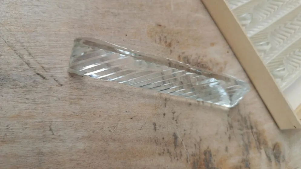 Lot de 12 porte-couteaux doubles vintage en cristal avec boîte