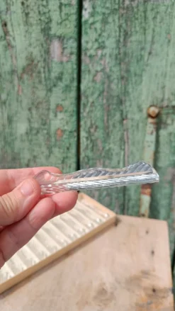Lot de 12 porte-couteaux doubles vintage en cristal avec boîte