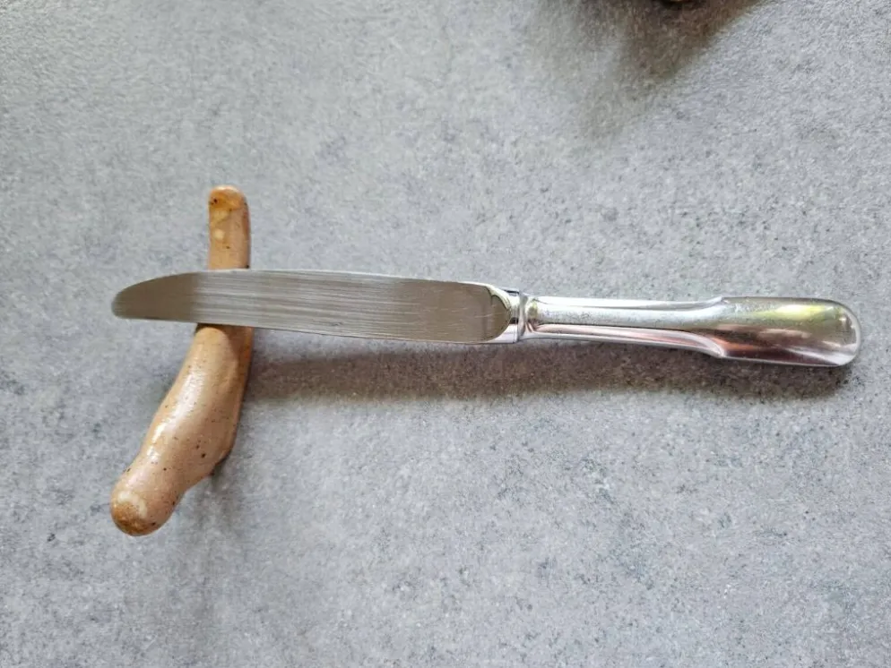 Lot de 7 porte couteaux en grés - oiseaux