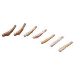 Lot de 7 porte couteaux en grés - oiseaux