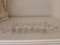 Lot de 10 porte-couteaux en verre
