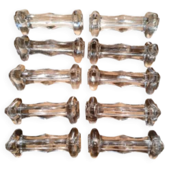 Lot de 10 porte-couteaux en verre
