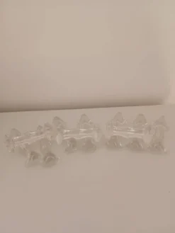 Lot de 10 porte-couteaux en verre