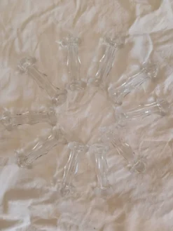 Lot de 10 porte-couteaux en verre