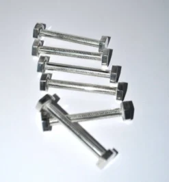 Lot de 6 porte-couteaux modernistes design industriel écrou boulon en métal argenté