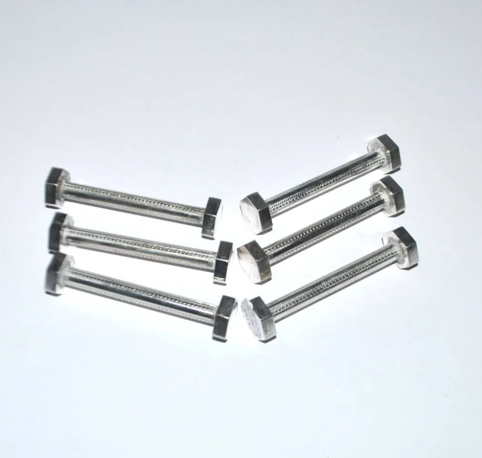 Lot de 6 porte-couteaux modernistes design industriel écrou boulon en métal argenté